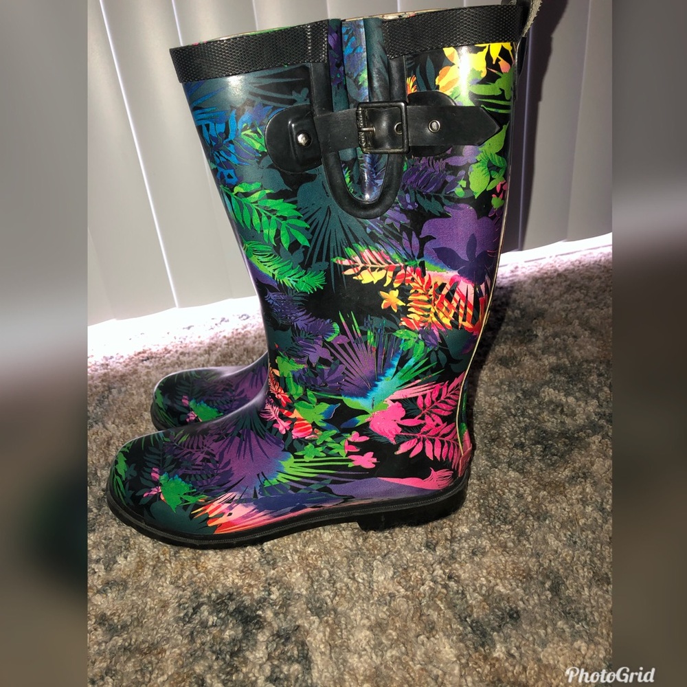 Tropical Print Rain Boots☔️